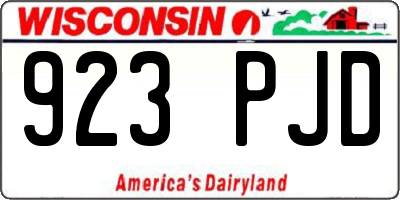 WI license plate 923PJD