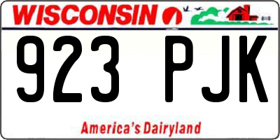 WI license plate 923PJK