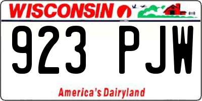 WI license plate 923PJW