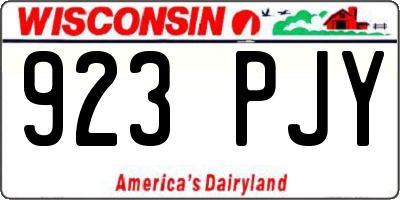WI license plate 923PJY