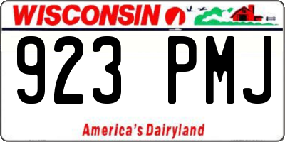 WI license plate 923PMJ