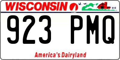 WI license plate 923PMQ