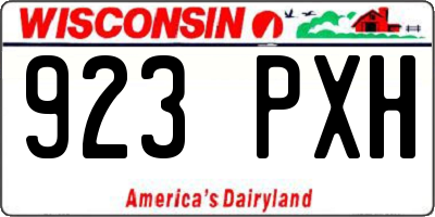 WI license plate 923PXH