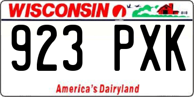 WI license plate 923PXK