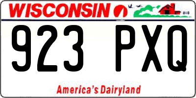 WI license plate 923PXQ