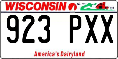 WI license plate 923PXX