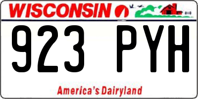 WI license plate 923PYH