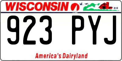 WI license plate 923PYJ