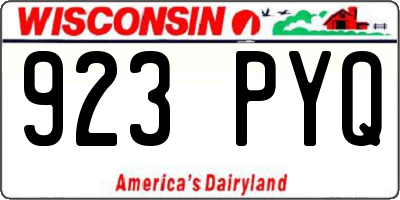WI license plate 923PYQ