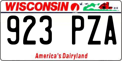 WI license plate 923PZA