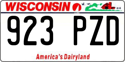 WI license plate 923PZD