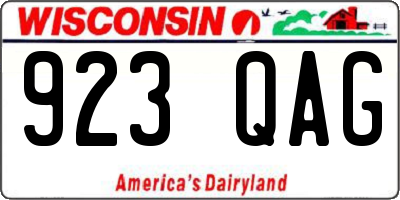 WI license plate 923QAG