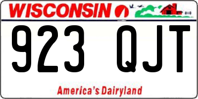 WI license plate 923QJT