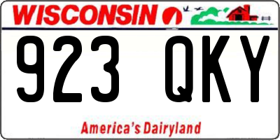 WI license plate 923QKY