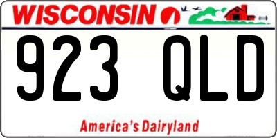 WI license plate 923QLD