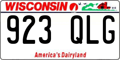 WI license plate 923QLG