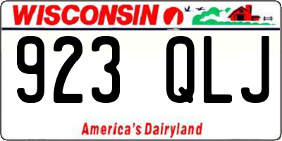 WI license plate 923QLJ