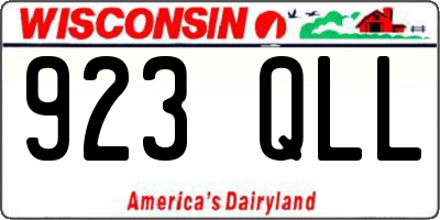 WI license plate 923QLL
