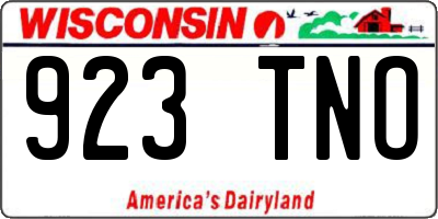 WI license plate 923TNO