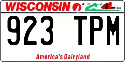 WI license plate 923TPM