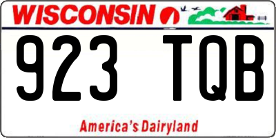 WI license plate 923TQB