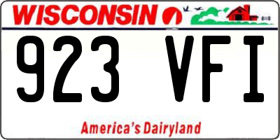 WI license plate 923VFI