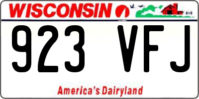 WI license plate 923VFJ