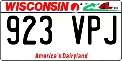 WI license plate 923VPJ