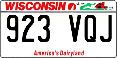 WI license plate 923VQJ