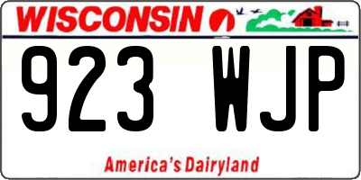 WI license plate 923WJP