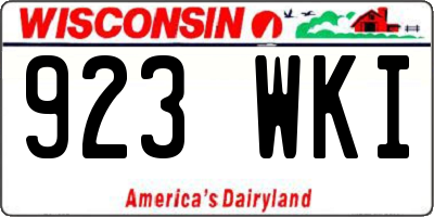 WI license plate 923WKI