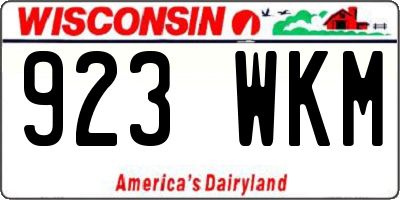 WI license plate 923WKM