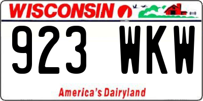 WI license plate 923WKW
