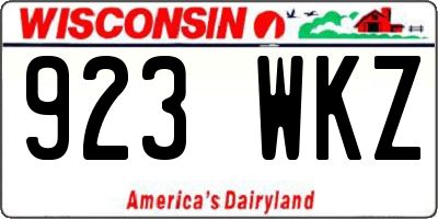 WI license plate 923WKZ