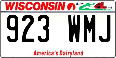 WI license plate 923WMJ
