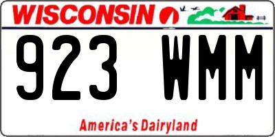 WI license plate 923WMM