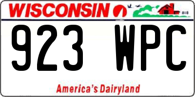 WI license plate 923WPC