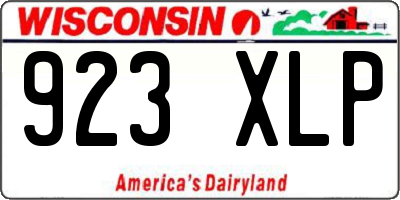 WI license plate 923XLP