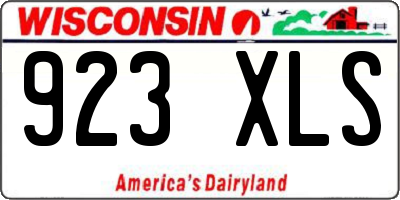 WI license plate 923XLS