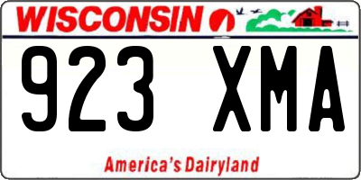 WI license plate 923XMA