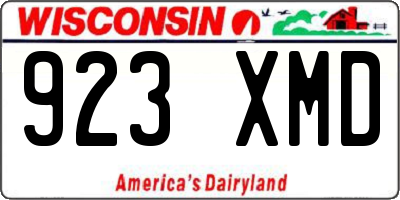 WI license plate 923XMD