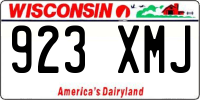 WI license plate 923XMJ