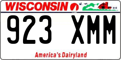 WI license plate 923XMM