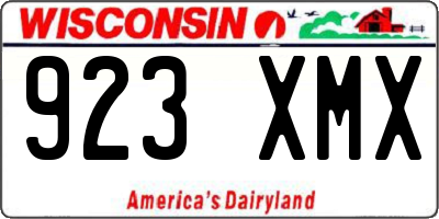 WI license plate 923XMX