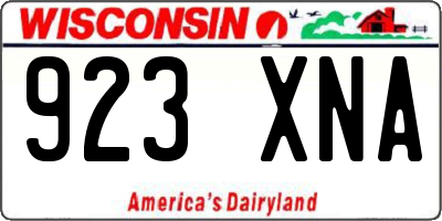 WI license plate 923XNA