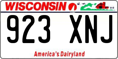 WI license plate 923XNJ