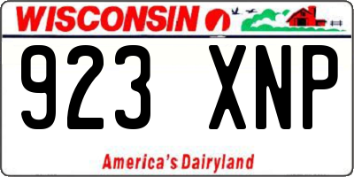 WI license plate 923XNP
