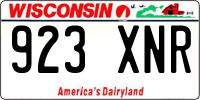 WI license plate 923XNR