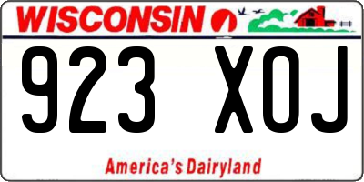 WI license plate 923XOJ