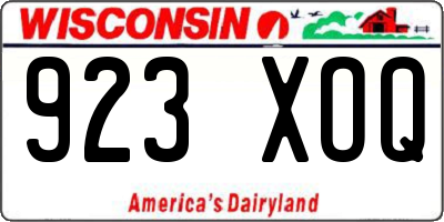 WI license plate 923XOQ